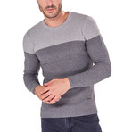 Color-Block Sweater // Gray (3XL)