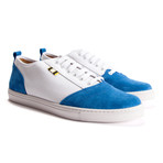 Suede + Canvas Low Sneaker // Royal + White (Euro: 45)