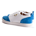 Suede + Canvas Low Sneaker // Royal + White (Euro: 43)
