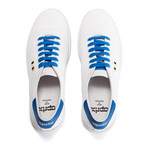 Canvas Low Sneaker // White + Royal Blue (Euro: 43)
