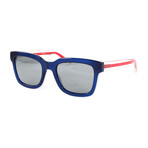 Men's GG0001S Sunglasses // Blue + Crystal Red