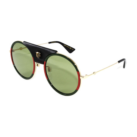 Men's GG0061S Sunglasses // Gold + Red + Green