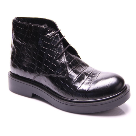 David Boot Dress Shoes // Black Croco (Euro: 40)