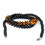 Necklace + Wrap Bracelet // Tiger Eye + Onyx