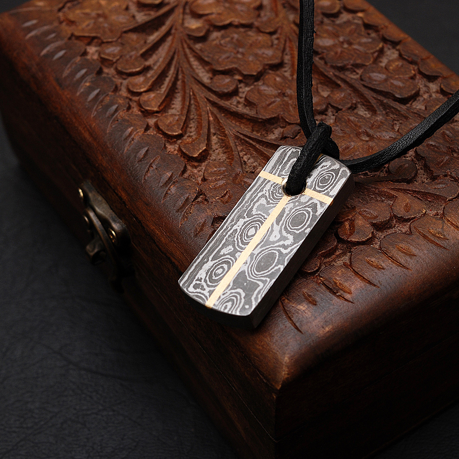 Dog Tag Style Pendant With Cross // 1963 - Black Forge Knives - Touch ...