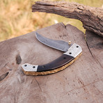 Damascus Liner Lock Folding Knife  // 2689