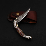 Damascus Liner Lock Folding Knife // 2690