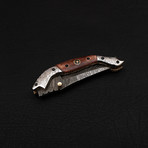 Damascus Liner Lock Folding Knife // 2690