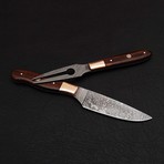 Damascus Carving Knife Set // 2 Pieces Set