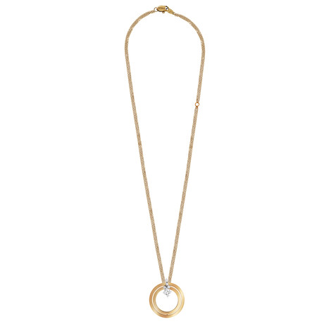 Damiani Sophia Loren 18k Rose Gold Diamond Pendant Necklace // Chain Length: 19"