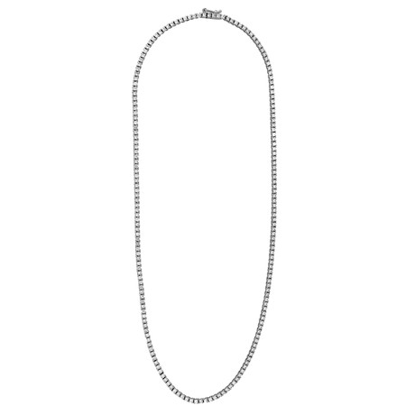 Damiani 18k White Gold Diamond Necklace // Necklace Length: 16"