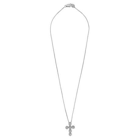 Damiani Eden 18k White Gold Diamond Pendant Necklace // Chain Length: 16"