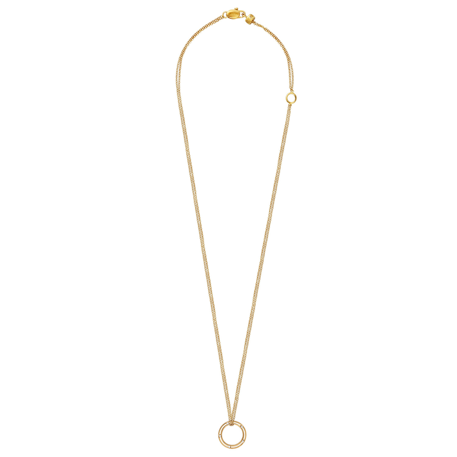Damiani D.Side 18k Yellow Gold Diamond Pendant Necklace // Chain Length ...
