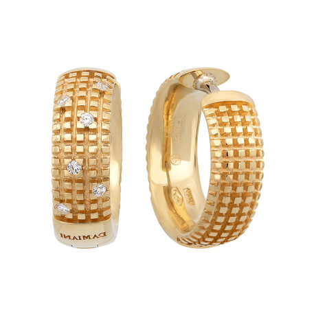 Damiani Metropolitan 18k Yellow Gold Diamond Earrings // 20031701