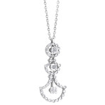 Damiani Juliette 18k White Gold Diamond Pendant Necklace