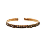 Damiani Metropolitan 18k Burnished Rose Gold Diamond Bangle // Inner Circumference: 6.5"