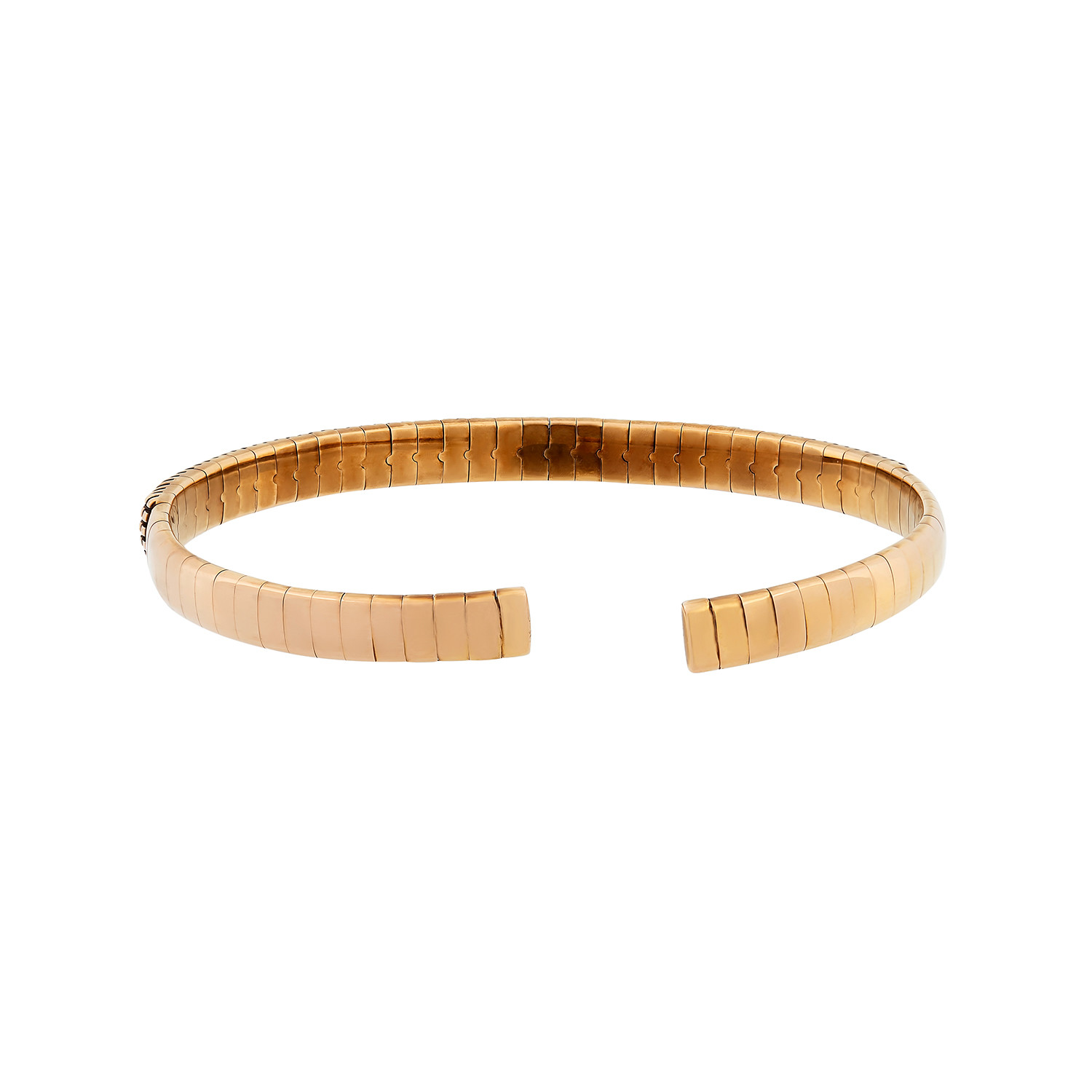 Damiani Metropolitan 18k Burnished Rose Gold Diamond Bangle // Inner ...