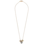 Damiani Metropolitan 18k Yellow Gold + 18k Rose Gold + 18k Black Gold Diamond Pendant Necklace // Chain Length: 16"