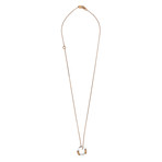 Damiani D.Icon 18k Rose Gold Diamond + Ceramic Pendant Necklace // Chain Length: 18"