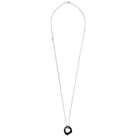 Damiani D.Icon 18k White Gold Diamond Pendant Necklace // Chain Length: 18"