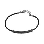 Damiani Metropolitan 18k Black Gold Diamond Leather Bracelet // Length: 6" // 20063697