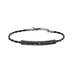 Damiani Metropolitan 18k Black Gold Diamond Leather Bracelet // Length: 6" // 20063697