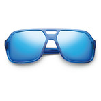 Men's Hunter Sunglasses // Midway Blue + Antique Brass + Blue