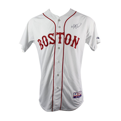 Mookie Betts // Signed Red Sox Authentic White Jersey