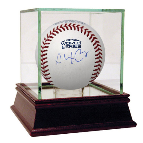 Alex Cora // Signed 2018 World Series Logo Baseball