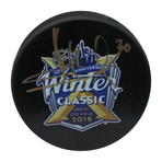 Henrik Lundqvist // Signed 2018 Winter Classic Logo Puck