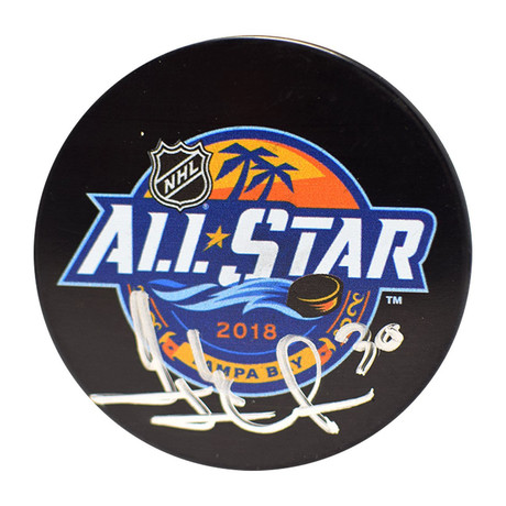 Henrik Lundqvist // Signed 2018 All Star Game Logo Puck