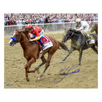 Signed Photo // 2018 Belmont Stakes Triple Crown Photo // Mike Smith