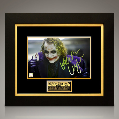 Joker // Heath Ledger Signed Photo // Custom Frame