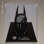 Batman // Christian Bale Signed Mask // Custom Museum Display (Signed Mask Only)