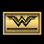 Wonder Woman // Gal Gadot Signed Shield // Custom Shadow Box Frame (Signed Shield Only)