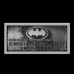 Batman Rebirth #1 // Stan Lee + Tom King Signed Comic // Custom Frame (Signed Comic Book Only)