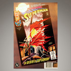 Superman #75 Millennium Edition The Death of Superman // Stan Lee Signed Comic // Custom Frame (Signed Comic Book Only)