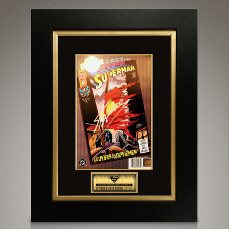 Superman #75 Millennium Edition The Death of Superman // Stan Lee Signed Comic // Custom Frame (Signed Comic Book Only)