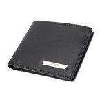 Versace Collection // Textured Bi-Fold Wallet // Black