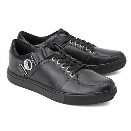 Buckled Lace-Up Sneaker // Black (Euro: 39)
