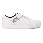 Buckled Lace-Up Sneaker // White (Euro: 40)