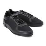Plain Toe Lace-Up Sneaker // Black (Euro: 40)