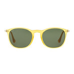 Persol Golden Rectangle Sunglasses // Honey + Grey Green