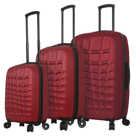 Abstract Croco Hard Side Spinner Luggage // 3 Piece Set