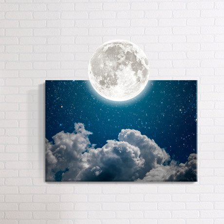 Moon And Night // Mostic 3D Wrapped Canvas + Decal