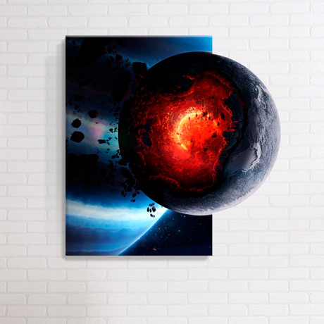 Popped Sphere // Mostic 3D Wrapped Canvas + Decal