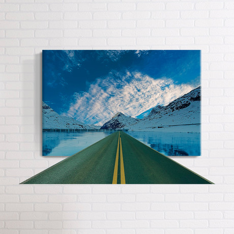 Icy Road // Mostic 3D Wrapped Canvas + Decal