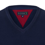 Across V-Neck Pullover // Navy (L)