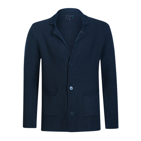 Fontana Knitwear Jacket // Light Navy (XS)