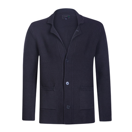 Fontana Knitwear Jacket // Navy (XS)